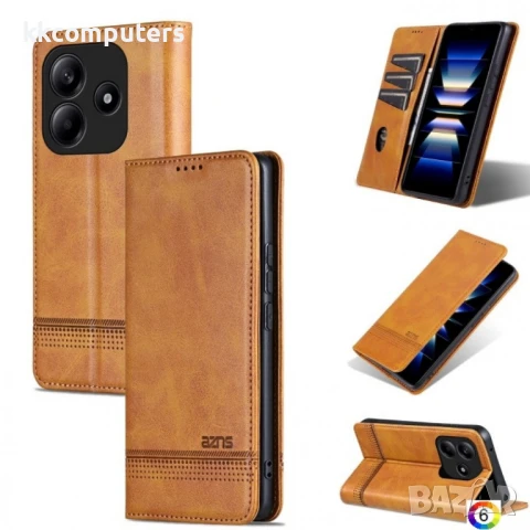 Xiaomi Redmi Note 14 5G AZNS Magnetic Wallet Калъф и Протектор