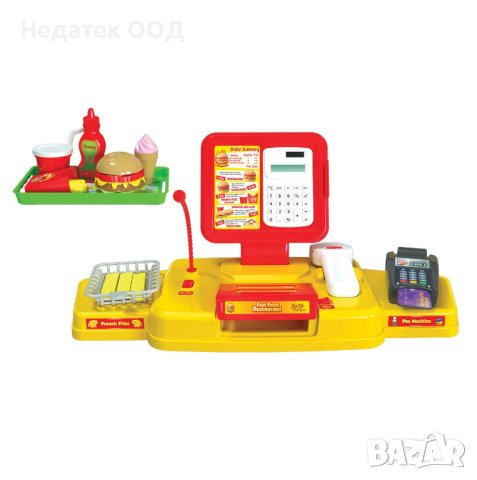 Касов апарат с аксесоари за заведение за бързо хранене, 3+ год