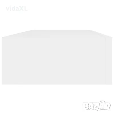 vidaXL Стенен рафт с чекмедже, бял, 60x23,5x10 см, МДФ（SKU:330255）, снимка 3 - Други - 48652101