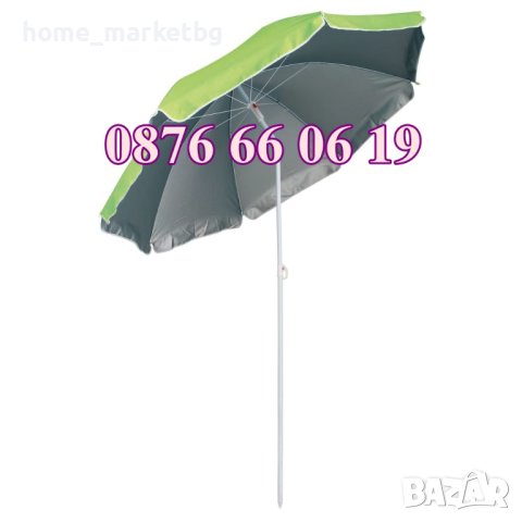 Плажен чадър с УВ защита ф 200 мм с ветрозащитен клапан, чадър за плаж с UV защита, снимка 2 - Градински мебели, декорация  - 41456493