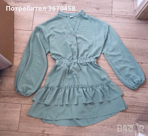 Дамска къса модерна рокля Л размер елегантна , снимка 5 - Рокли - 51755244