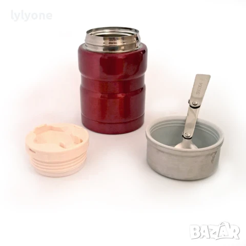 Термо Купа терос за течна твърда храна за училище * за офиса * Без BPA free * Стомана 500 мл., снимка 5 - Кутии за храна - 47255934