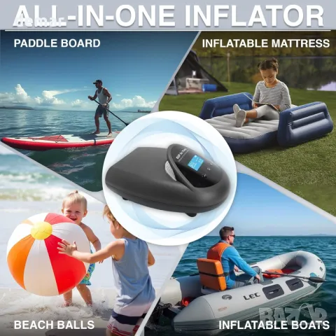 TONSIM 20PSI акумулаторна SUP помпа, 15000mAh батерия, LCD дисплей, снимка 6 - Други спортове - 49665193