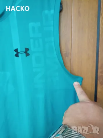 Потник Under Armour в Тюркоазено Зелен Цвят Размер 3XL 100% Оригинален Внос от Англия, снимка 8 - Тениски - 56117120