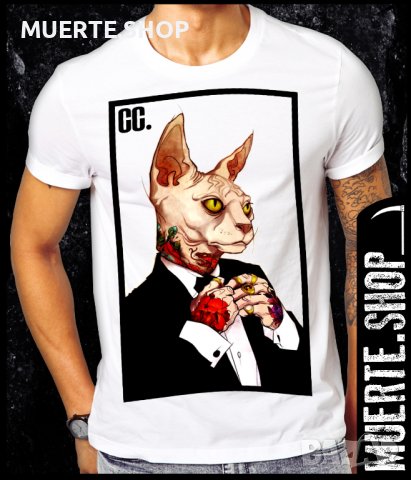 Тениска с щампа TATTOOED SPHYNX