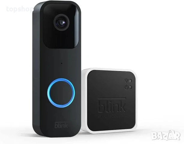 НОВ, ЗАПЕЧАТАН Blink видео звънец / Video Doorbell (най-нов модел) + модул за синхронизиране...
