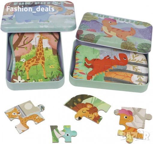 Нов комплект Дървени пъзели Животни образователна играчка за деца 3+, снимка 3 - Образователни игри - 34059965