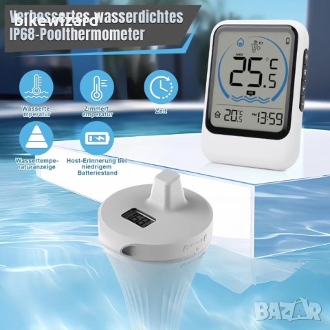 Термометър за басейн плаващ обхват на приемане на сигнала 60 метра НОВО, снимка 3 - Басейни и аксесоари - 52013984