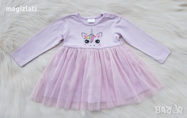 Бебешка рокля с тюл Еднорог 4-6 месеца, снимка 6 - Бебешки рокли - 40224318