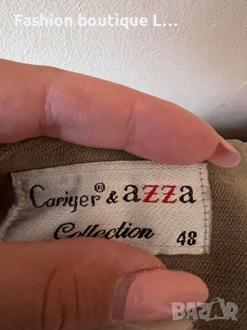 Бежова дълга пола с бродерия с цветя 48 размер 🧡, снимка 6 - Поли - 51921694