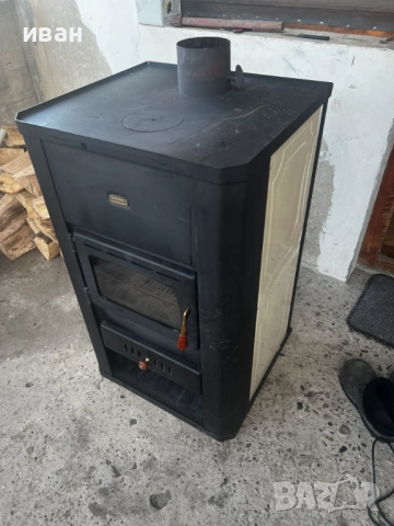 камина на твардо гориво с водна риза 17 кв Прити 17 кв водна риза