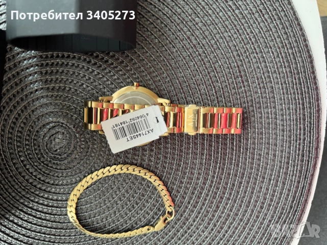 Комплект часовник гривна ARMANI EXCHANGE AX7144, снимка 4 - Мъжки - 53695534