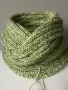 Светлозелен шал/ тип яка от 100 % alpaca, с етикет, снимка 8