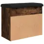 vidaXL Пейка за обувки, опушен дъб, 62x32x50 см, инженерно дърво, снимка 7