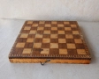Стара Кутия Дъска Шах Малка Преносима Сгъваема, снимка 4