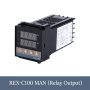Термоконтролер REX C100, 220V, Изход реле, -199 до 1372 °C, снимка 2