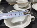 Стар български порцелан чаши за кафе чайник захарница латиера , снимка 10