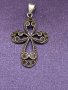 Сребърен кръст Филигран Буква Ж35, снимка 1 - Колиета, медальони, синджири - 44371210