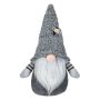 Коледна фигура, Гном  с копче на шапката, 30 см, Сив, снимка 1