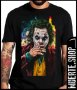Черна тениска с щампа JOKER SMOKING BAD BOY, снимка 1 - Тениски - 40900563