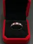 Златен пръстен с диаманти и рубини 14 k 585 gold diamonds rubies, снимка 4