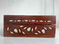 Дървена кутия за бижута , инкрустирана със седеф. , снимка 3