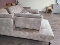 ПРОМОЦИЯ!!! Светло кафяв/бежов П-образен ъглов диван от плат LS701521, снимка 5