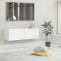 vidaXL ТВ шкаф, бял, 100x30x30 см, инженерно дърво, снимка 2
