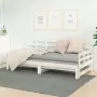 vidaXL Разтегателна кушетка, бяла, борово дърво масив, 2x(80x200) см（SKU: 820348）, снимка 2