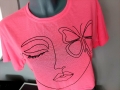 Къса дамска блуза НОВА, снимка 1 - Тениски - 36092486