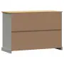 vidaXL Бюфет с чекмеджета VIGO, 113x40x75 см, сив, бор масив, снимка 7