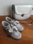 Дамски обувки сиви с панделка, снимка 2