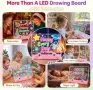 Нова LED светеща дъска за рисуване 16", 7 маркера, Type-C, подарък за деца, снимка 8