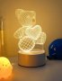 Лед нощна лампа мече със сърце за подарък , снимка 5