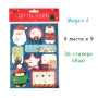 6218 Коледни етикети за подаръци Gift Tag Stickers, 4 листа, 32–36 броя, снимка 1