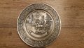 Немска Барокова чиния за стена– Цинк, маркирана., снимка 1 - Антикварни и старинни предмети - 44452212