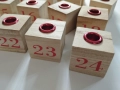 24 броя дървени свещници за коледен адвент календар, снимка 2