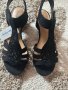 НОВИ елегантни дамски сандали с нисък ток с декорация (номер 38), снимка 1 - Сандали - 41489837