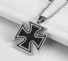 Рицар Тамплиер Колие Малтийски Кръст Stainless Iron Cross Pendant Necklace Knights Templar Commander, снимка 2