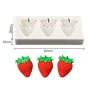 3 красиви ягоди ягода силиконов молд форма фондан шоколад декор, снимка 2