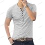 Лятна мъжка тениска с къс ръкав Henley, 5цвята, снимка 3