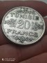 20 франка 1934 година Тунис сребро

, снимка 4