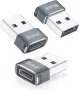 Blukar USB C женски към USB мъжки адаптер, [3 пакета] Тип C към USB A конвертор за бързо зареждане и, снимка 5