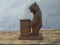 Ръчно изработена дърворезба на мечка , снимка 2