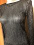 Блуза с прозрачност, в черно и сребристо🍀❤️S,M, M/L❤️🍀арт.145, снимка 1 - Блузи с дълъг ръкав и пуловери - 38816401