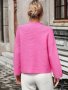 Свободен дамски едноцветен пуловер, 5цвята, снимка 11