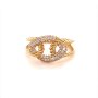 Златен дамски пръстен 2,37гр. размер:56 14кр. проба:585 модел:16561-3, снимка 1 - Пръстени - 40606003