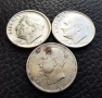 Стари сребърни монети 2 броя даймове 1964 и 50 ст.1913 г. Прекрасни !, снимка 9