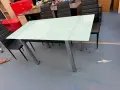 100922   кухненска стъклена трапезна маса 145/70 см с 6 стола -цена 170 евро общо всичко -76см височ, снимка 5