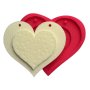 Голямо сърце в сърце с релеф силиконов молд форма калъп рамка пано украса декор гипс шоколад, снимка 1 - Форми - 42216685